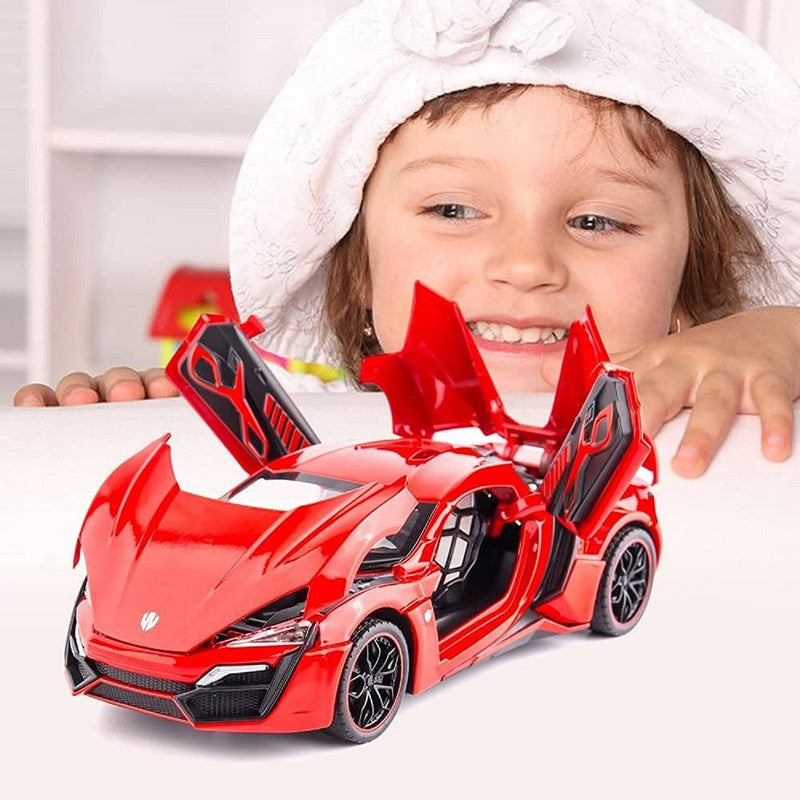 Resembling Hyper Spec Lykan Diecast Car | Red | 1:24 Scale Model