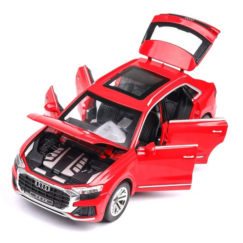 Diecast Resembling Audi Q8 Pull Back Car with Lights & Sounds | 1:24 Scale Model