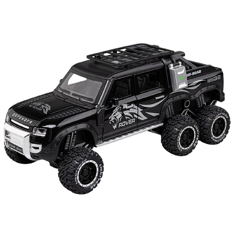 Diecast Resembling Rover Defender Pull Back Car with Light & Music | 1:24 Scale Model (14 Years Till Grown Ups)