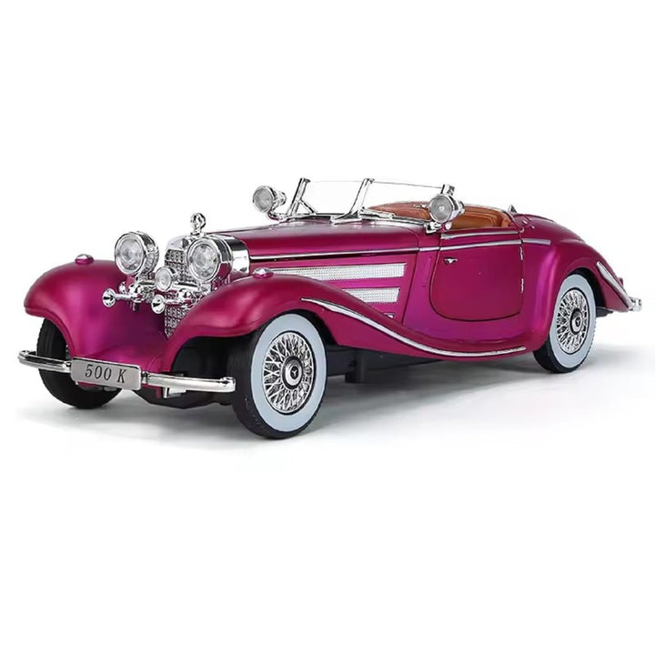 Diecast Resembling 500K 1936 Vintage Car with Light and Sound Features | 1:24 Scale Model (14 Years Till Grown Ups)