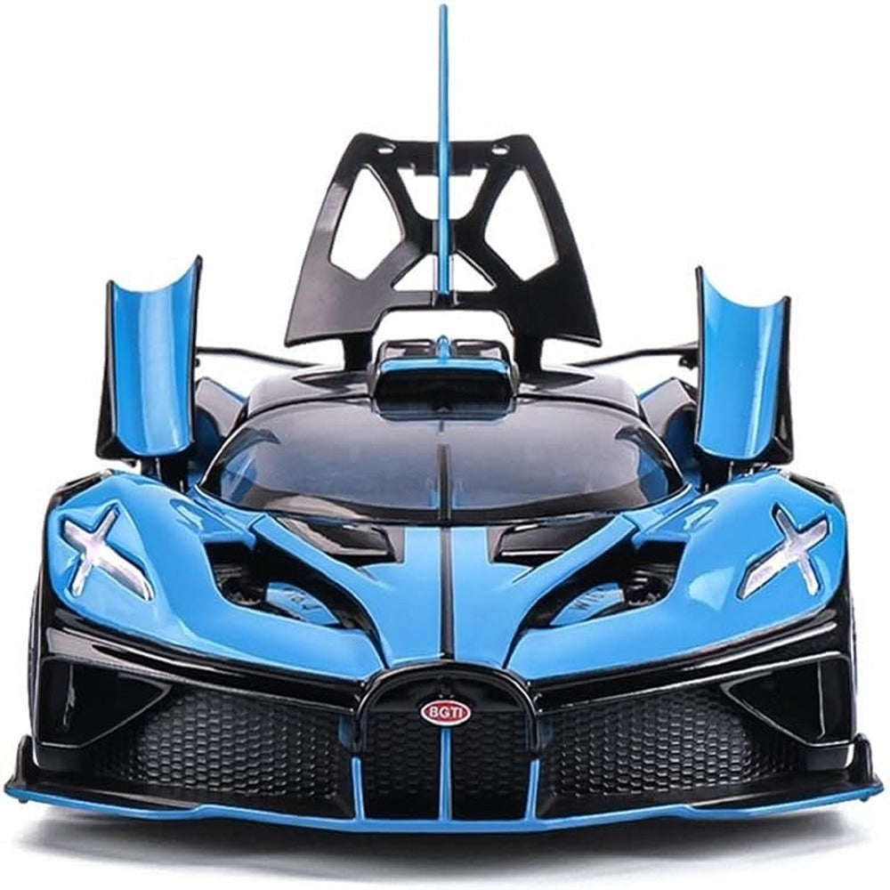 Resembling Bugatti Bolide Luxury Smoke Diecast Car | 1/24 Scale Model | Blue