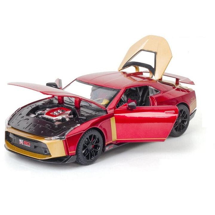 Resembling Nissan GT-R50 124 Diecast Car (Red) | 1:24 Scale Model