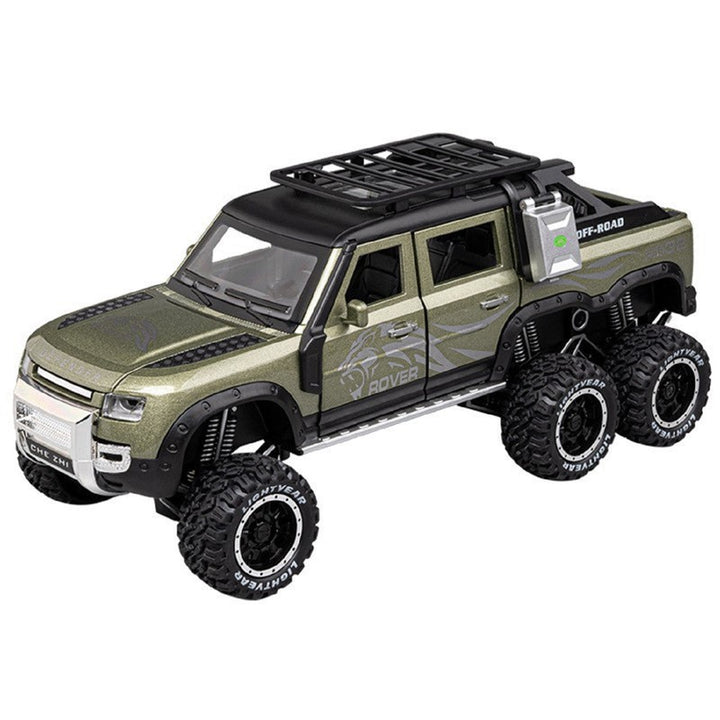 Diecast Resembling Rover Defender Pull Back Car with Light & Music | 1:24 Scale Model (14 Years Till Grown Ups)