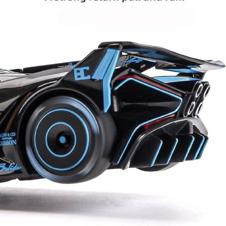 Resembling Bugatti Bolide Luxury Smoke Diecast Car | 1/24 Scale Model | Blue