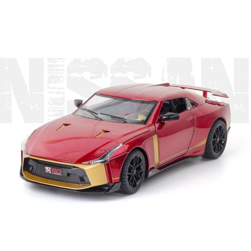 Resembling Nissan GT-R50 124 Diecast Car (Red) | 1:24 Scale Model