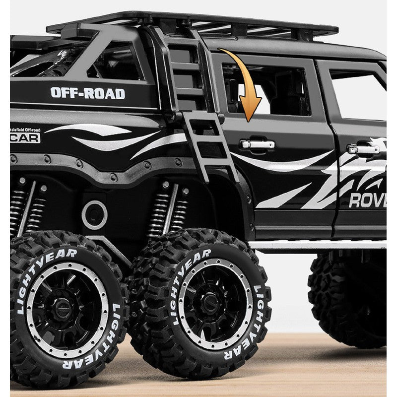 Diecast Resembling Rover Defender Pull Back Car with Light & Music | 1:24 Scale Model (14 Years Till Grown Ups)