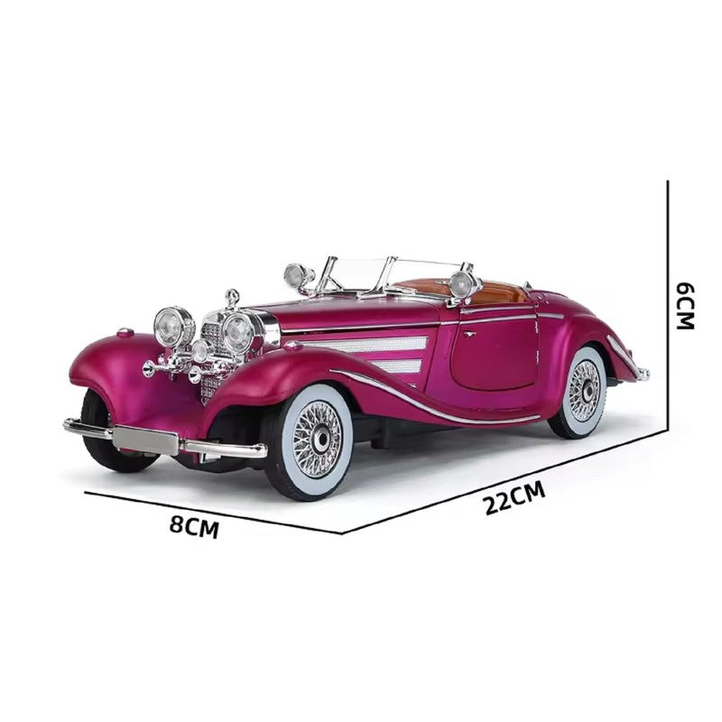 Diecast Resembling 500K 1936 Vintage Car with Light and Sound Features | 1:24 Scale Model (14 Years Till Grown Ups)