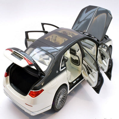 Resembling Maybach S600 big S Metal Diecast Car | 1:24 Scale Model | White