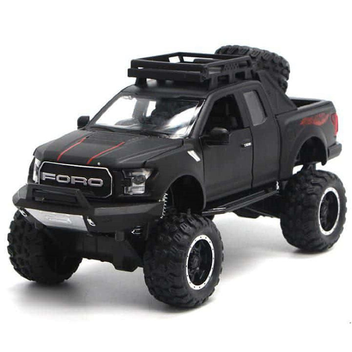 Resembling Ford Raptor F-150 OFF Diecast Car | 1:32 Scale Model | Black