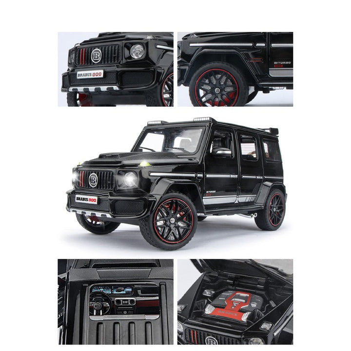 Diecast Resembling Brabus 124 G800 Pull Back Car with Light & Sound | 1:24 Scale Model (14 Years till Grown Ups)