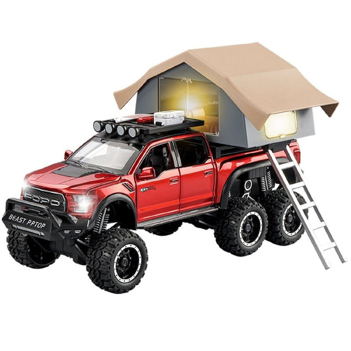 Diecast Resembling Raptor House Pull Back Car with Light & Sound | 1:24 Scale Model (14 Years till Grown Ups)