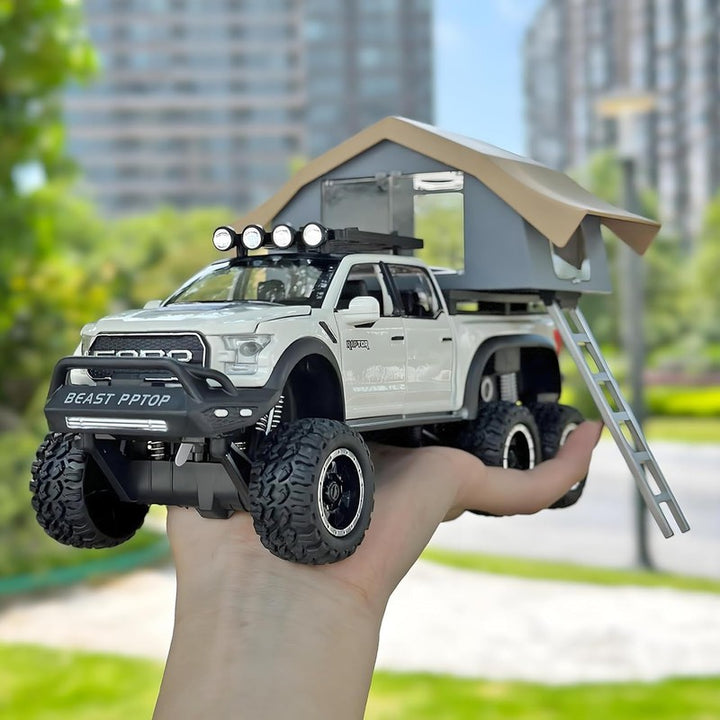 Diecast Resembling Raptor House Pull Back Car with Light & Sound | 1:24 Scale Model (14 Years till Grown Ups)