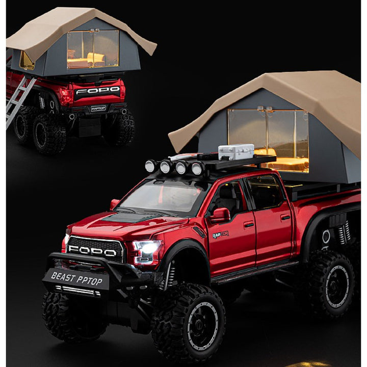 Diecast Resembling Raptor House Pull Back Car with Light & Sound | 1:24 Scale Model (14 Years till Grown Ups)