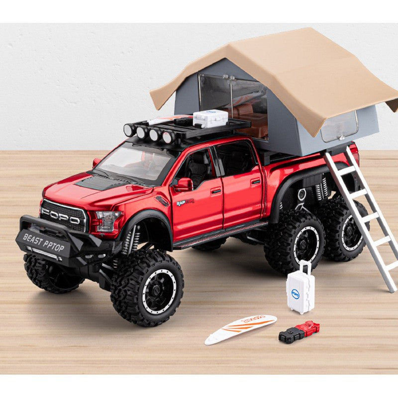 Diecast Resembling Raptor House Pull Back Car with Light & Sound | 1:24 Scale Model (14 Years till Grown Ups)