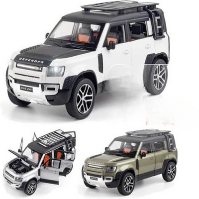 Resembling Land Rover New Defender 110 Diecast Car | White | 1:24 Scale Model