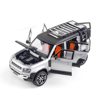 Resembling Land Rover New Defender 110 Diecast Car | White | 1:24 Scale Model