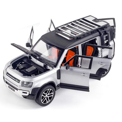 Resembling Land Rover New Defender 110 Diecast Car | White | 1:24 Scale Model