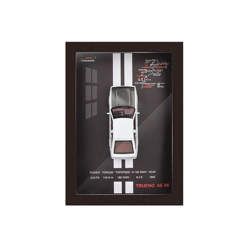 3D Wooden Photo Frame with 1:32 Diecast Miniature Car Model