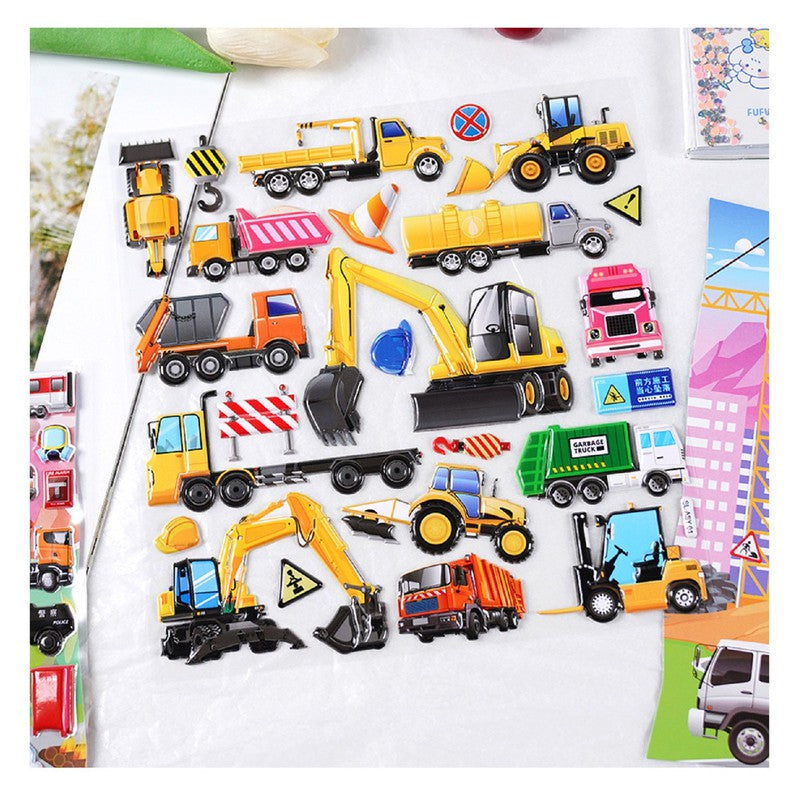 Bright and Fun 3D Car Stickers (4-8 Years)