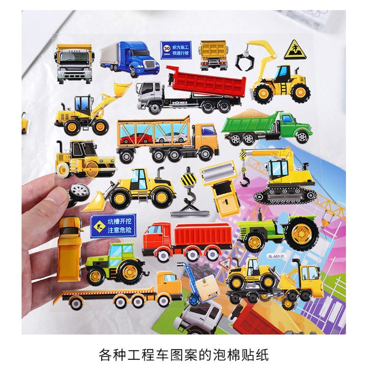 Bright and Fun 3D Car Stickers (4-8 Years)