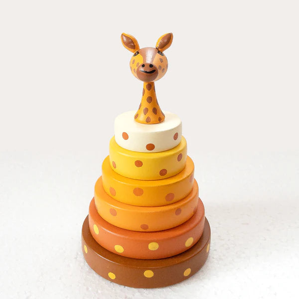 Giraffe Stacking Ring Wooden Toy (1-2 Years)