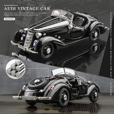 Resembling Audi Old Best Diecast Car - Black | 1:32 Scale Model