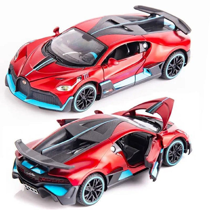 Resembling Bugatti Divo 3in Diecast Car | 1:32 Scale Model | Red