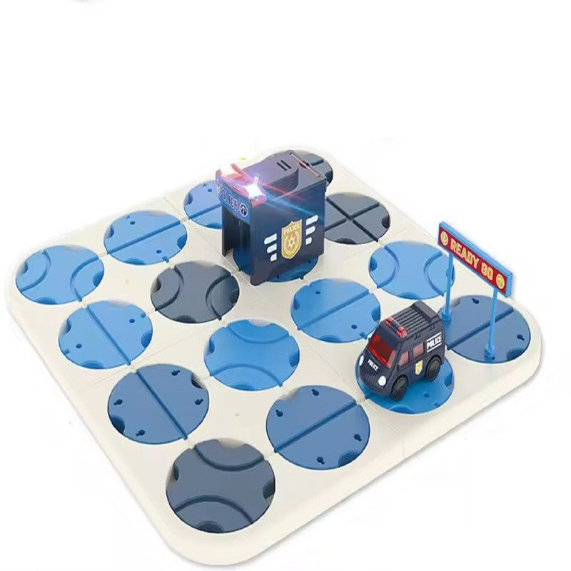 Brain Teaser Puzzle - Logical Road Builder Blocks with Lights & Sounds - 34 Pcs