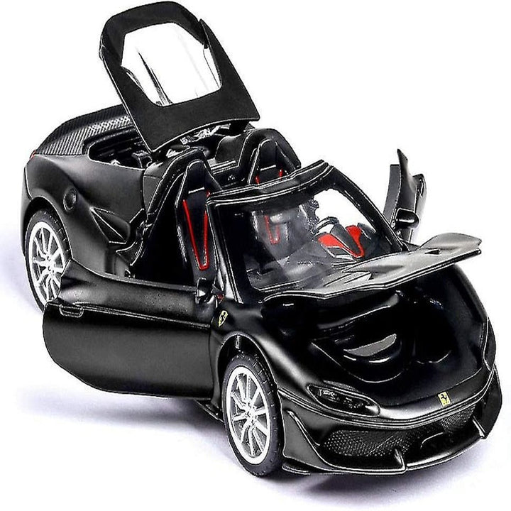 Resembling Ferrari J50 Open Diecast Car | 1:32 Scale Model | Black