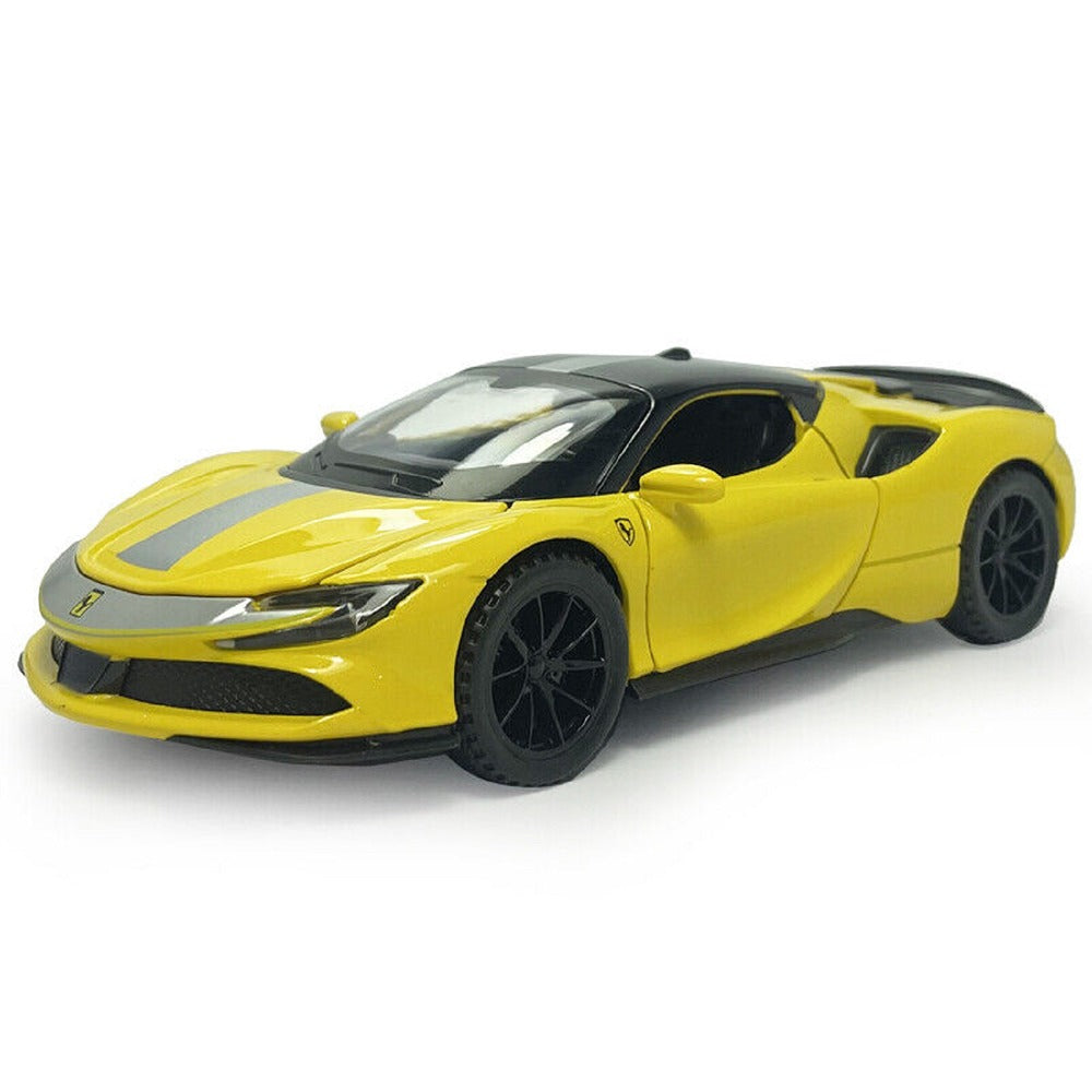 Resembling Ferrari SF90 Diecast Car | 1:32 Scale Model | Yellow