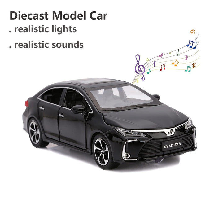 Resembling Toyota Corolla Altis Diecast Car | 1:32 Scale Model | Black