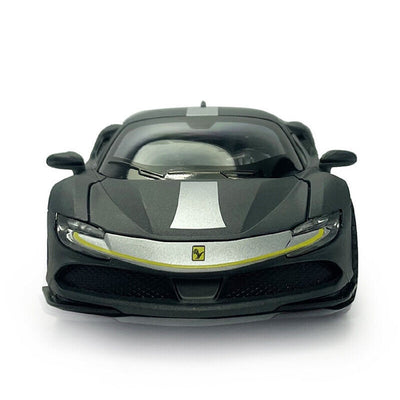 Resembling Ferrari SF90 Diecast Car | 1:32 Scale Model | Black