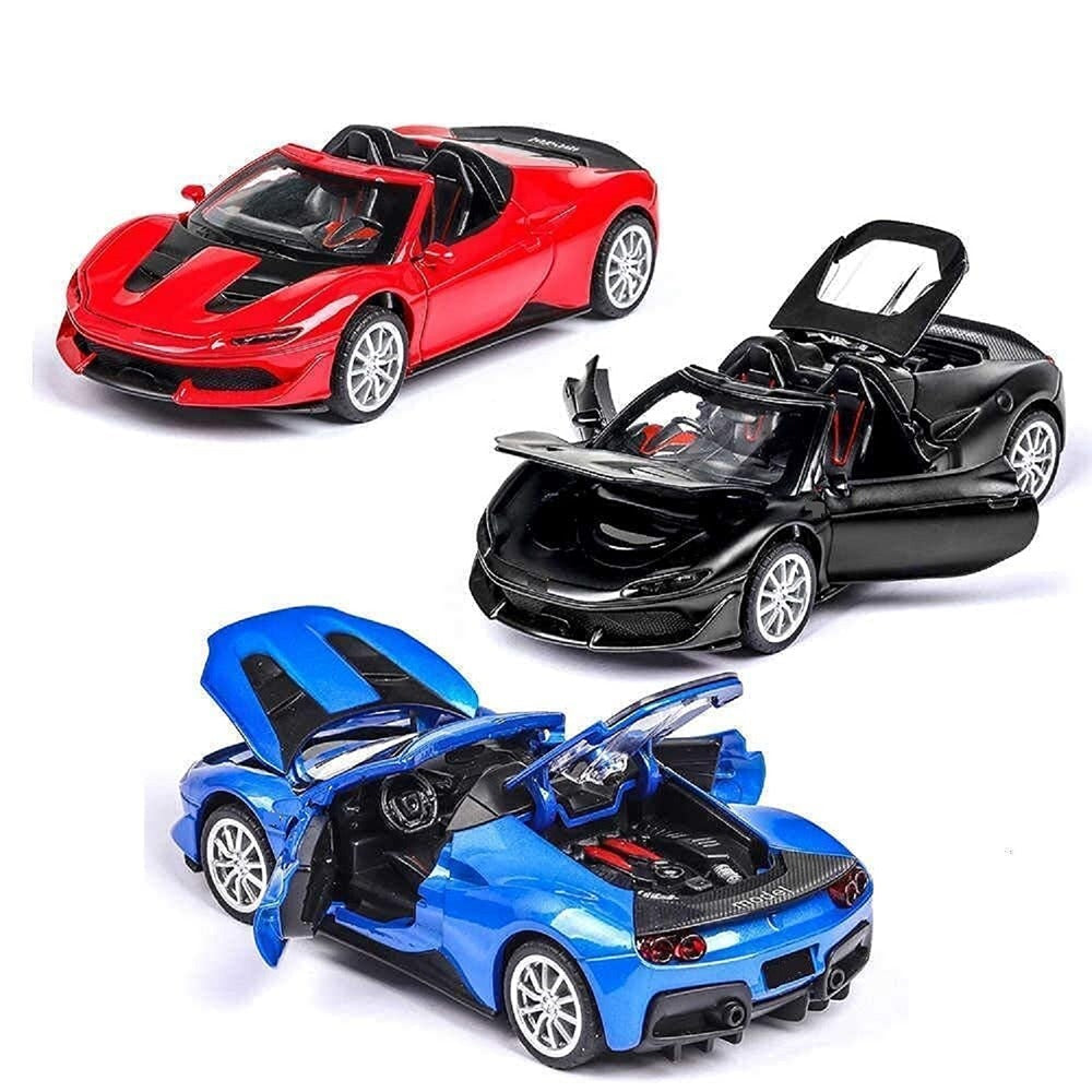 Resembling Ferrari J50 Open Diecast Car | 1:32 Scale Model | Blue