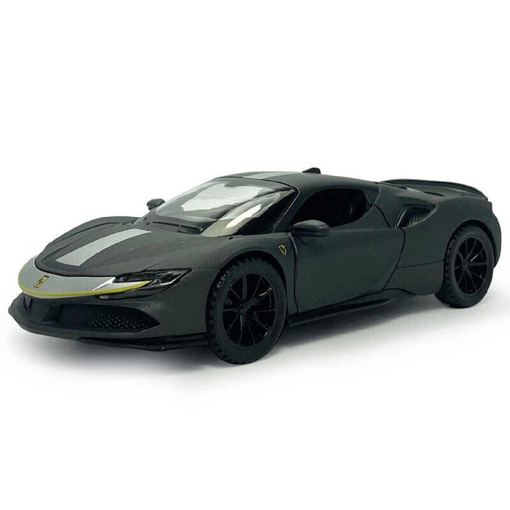 Resembling Ferrari SF90 Diecast Car | 1:32 Scale Model | Black