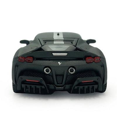 Resembling Ferrari SF90 Diecast Car | 1:32 Scale Model | Black