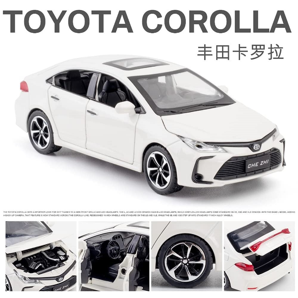 Resembling Toyota Corolla Altis Diecast Car | 1:32 Scale Model | White