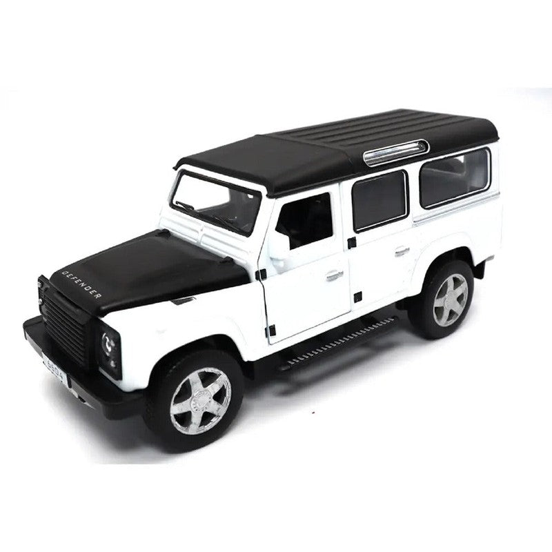 Resembling Land Rover Defender 110 Diecast Car | White | 1:24 Scale Model