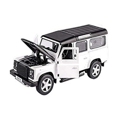 Resembling Land Rover Defender 110 Diecast Car | White | 1:24 Scale Model