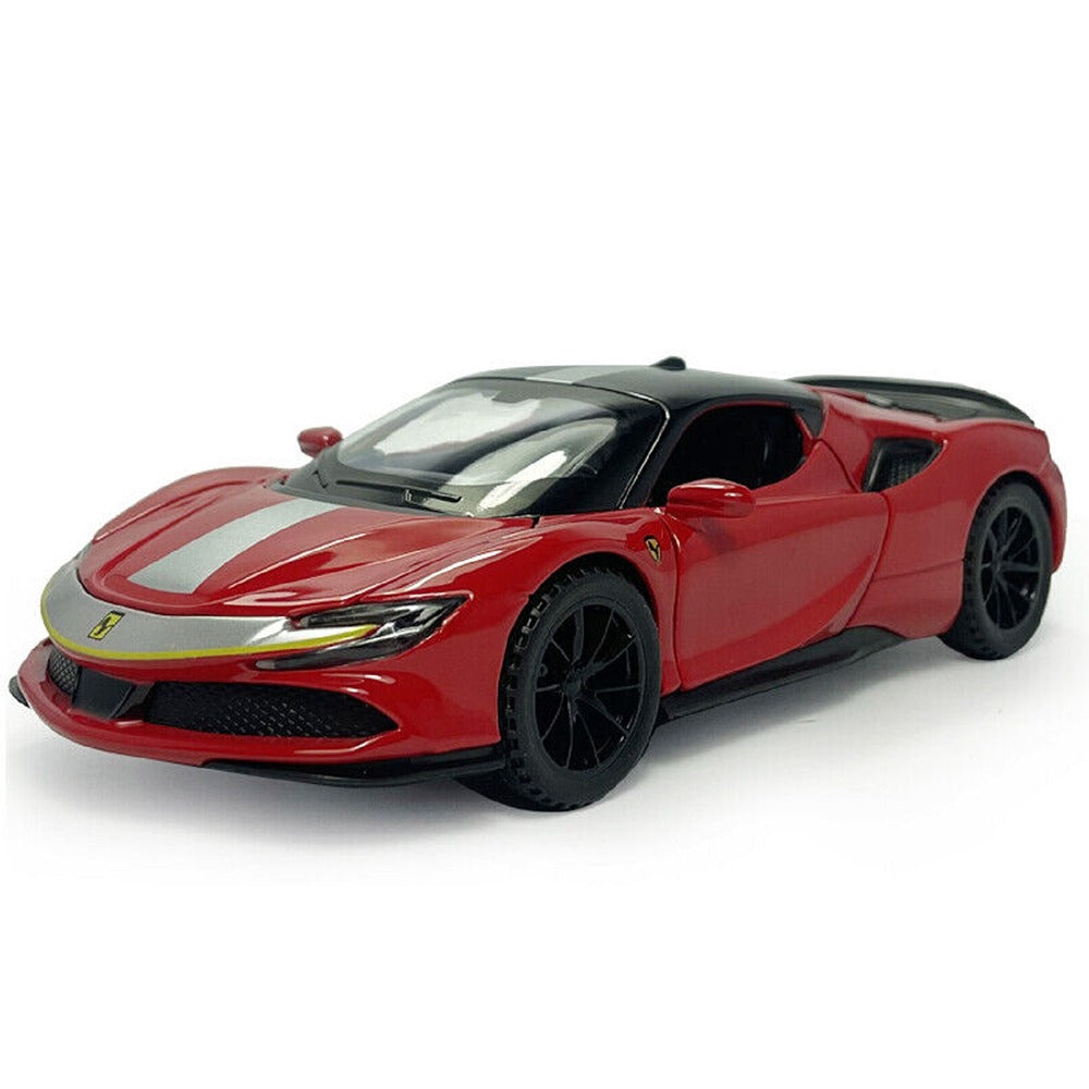 Resembling Ferrari SF90 Diecast Car | 1:32 Scale Model | Red