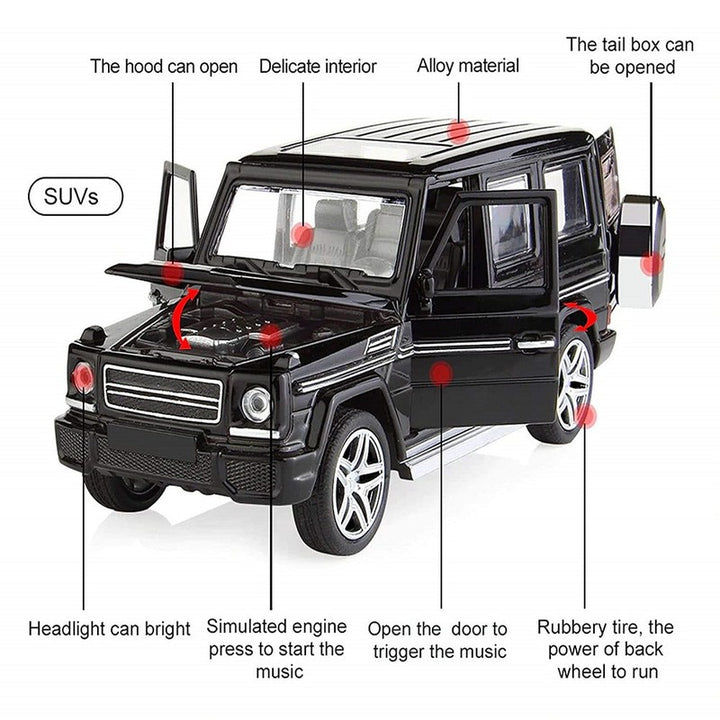 Resembling Mercedes-Benz G-Class Hs Diecast Car (Black) | 1:32 Scale Model