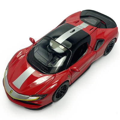 Resembling Ferrari SF90 Diecast Car | 1:32 Scale Model | Red