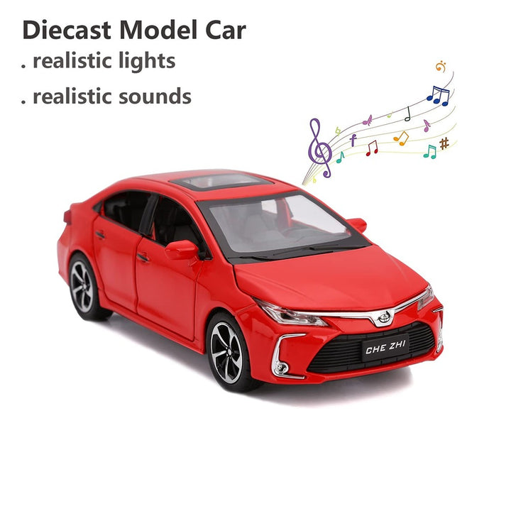 Resembling Toyota Corolla Altis Diecast Car | 1:32 Scale Model | Red