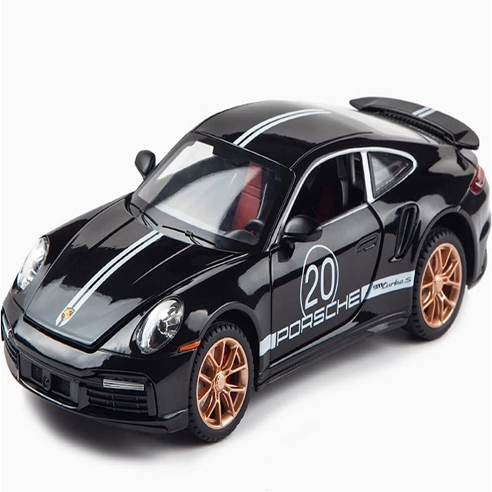 Porsche 911 Turbo S Sport Diecast Car | 1:32Scale Model | Black