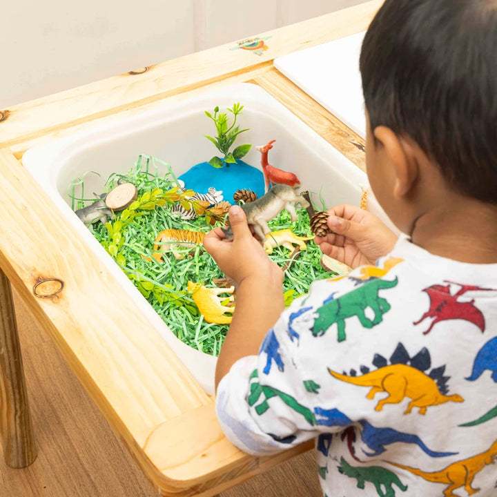 Forest Sensory Bin Pretend Play Tray Set | Wild Jungle With Animals | 2-3 Years