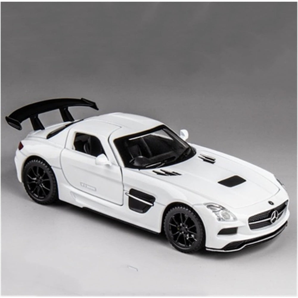 Resembling Mercedes Benz SLS AMG Coupe Diecast Car | 1/32 Scale Model | White