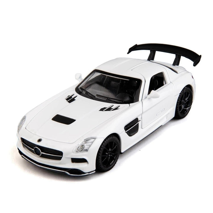 Resembling Mercedes Benz SLS AMG Coupe Diecast Car | 1/32 Scale Model | White