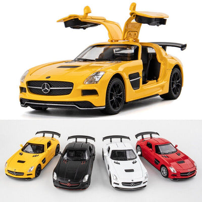 Resembling Mercedes Benz SLS AMG Coupe Diecast Car | 1/32 Scale Model | Red