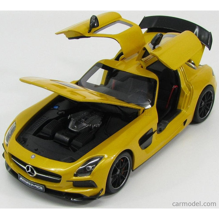 Resembling Mercedes Benz SLS AMG Coupe Diecast Car | 1/32 Scale Model | Yellow