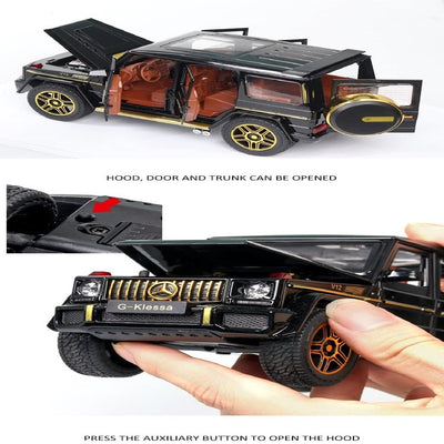 Resembling C-Klessa Benz 124 AMG-G63 Diecast Car | 1:24 Scale Model | Black