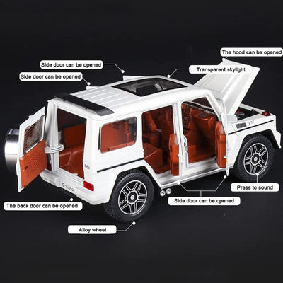 Resembling C-Klessa Benz 132 AMG-G63 Diecast Car | 1:32 Scale Model | White